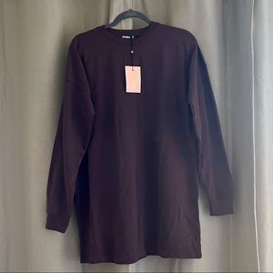 Misguided NEW Chocolate Basic Sweater Dress
